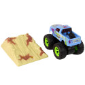 Auto Resorak Z Naciągiem Monster Truck Big Foot Gumowe Opony Rampa
