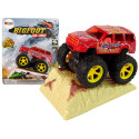 Auto Resorak Z Naciągiem Monster Truck Big Foot Gumowe Opony Rampa