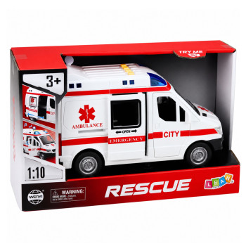 Karetka Pogotowia Ambulans Nosze Napęd Światła Dźwięki Biała 1:10