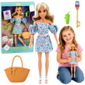 Lalka Anlily Fashion w Niebieskiej Sukience W Kwiaty Torba Akcesoria Zestaw