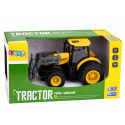 Traktor Rolniczy Farmerski Ze Spychaczem Światła Dźwięki Żółty 1:24