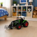 Traktor Rolniczy Farmerski z Chwytakiem Do Bel Gumowe Koła Zielony 1:24