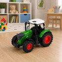 Traktor Rolniczy Farmerski Gospodarski Gumowe Koła Biało Zielony 1:24