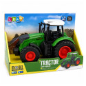 Traktor Rolniczy Farmerski Gospodarski Gumowe Koła Biało Zielony 1:24