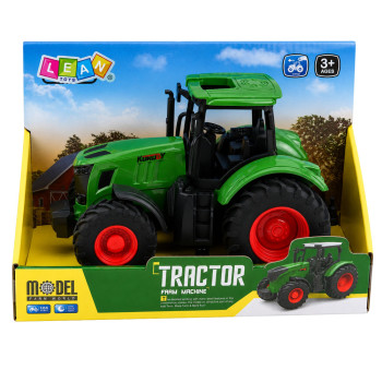 Traktor Rolniczy Farmerski Gospodarski Gumowe Koła Zielony 1:24
