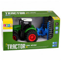 Traktor Rolniczy Farmerski Gospodarski z Wałem Uprawowym Zielony 1:24