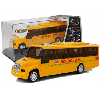 Szkolny Autobus z Naciągiem Światłami i Dźwiękami Otwierane Drzwi