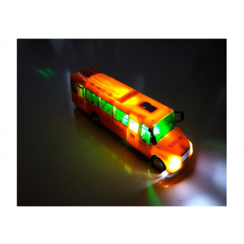Szkolny Autobus z Naciągiem Światłami i Dźwiękami Otwierane Drzwi