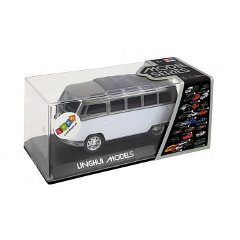 Autobus Resorak z Naciągiem Biały ze światłami i dźwiękiem