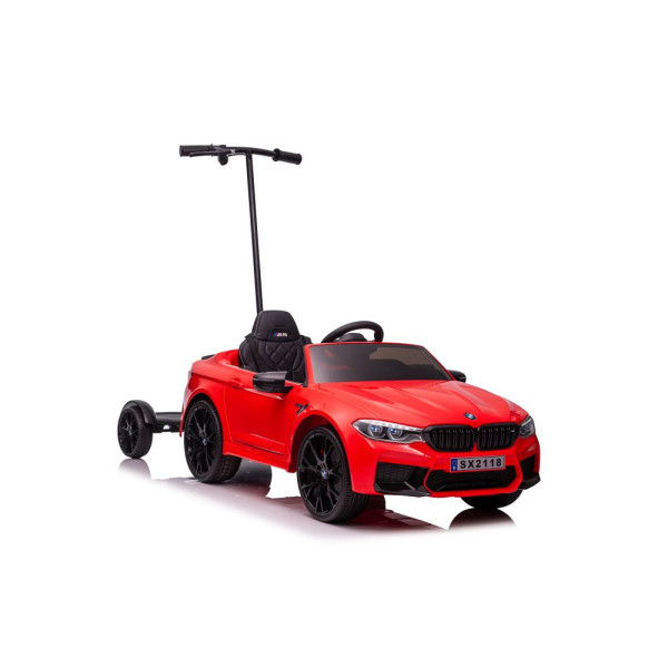 Auto Na Akumulator BMW M5 Z Platformą Dla Rodzica Czerwone Lakierowane