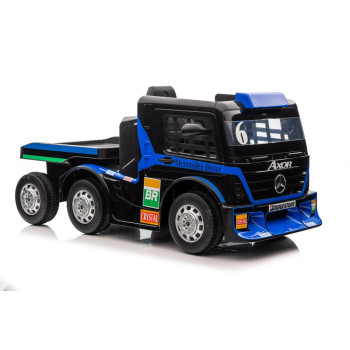 Auto Na Akumulator Ciężarówka Mercedes + Naczepa XMX622B Granatowy LCD