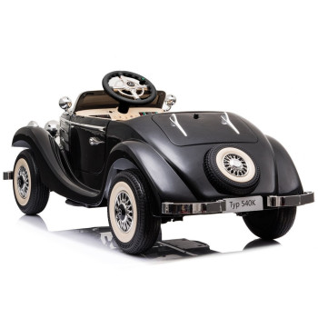 Auto Na Akumulator Mercedes 540K Klasyk Premium Światła LED MP3 Czarny