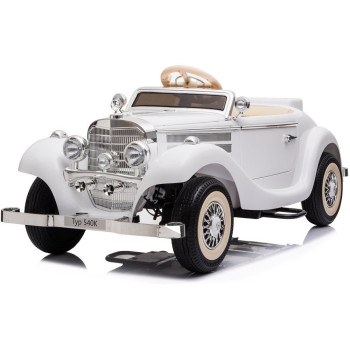 Auto Na Akumulator Mercedes Benz 540K Klasyk Premium Światła LED MP3 Biały