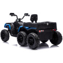 Quad Na Akumulator ATV 6 Kół Z Przyczepką JC606 24V 4x4 Niebieski