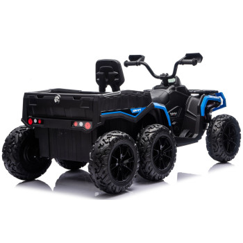 Quad Na Akumulator ATV 6 Kół Z Przyczepką JC606 24V 4x4 Niebieski