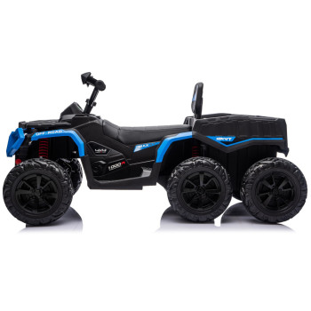 Quad Na Akumulator ATV 6 Kół Z Przyczepką JC606 24V 4x4 Niebieski