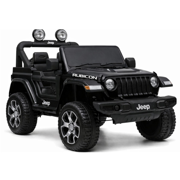 Auto na Akumulator Jeep Rubicon Światła LED MP3 Pilot 4x4 Czarny