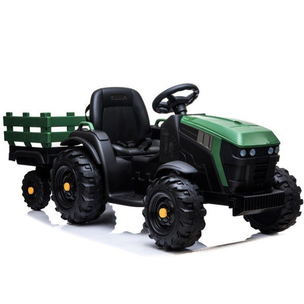 Traktor z Przyczepą na akumulator BDM0925 Zielony Wojskowy