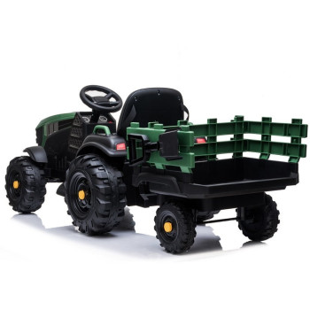 Traktor z Przyczepą na akumulator BDM0925 Zielony Wojskowy