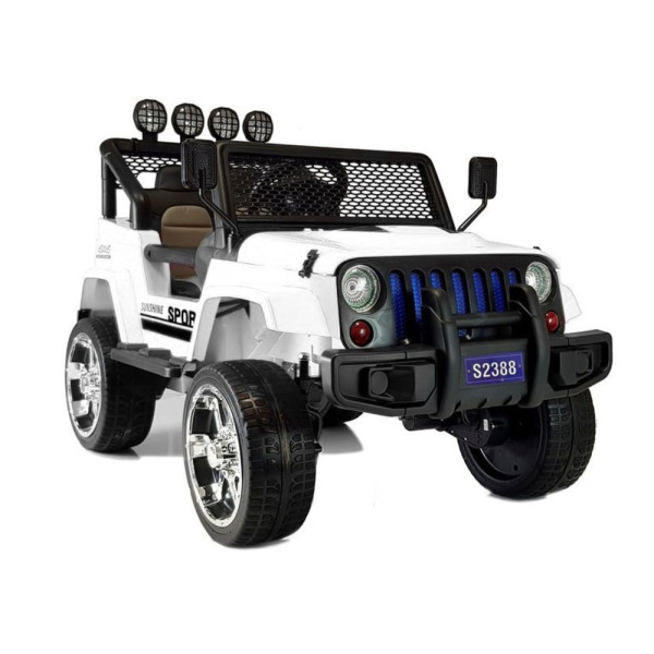 Auto na Akumulator S2388 Pilot Światła LED Radio Jeep Biały 4x45W