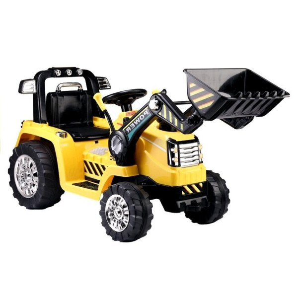 Traktor Koparka Na Akumulator ZP1005 Dla Dzieci Z Ruchomą Łyżką Żółta