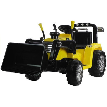 Traktor Koparka Na Akumulator ZP1005 Dla Dzieci Z Ruchomą Łyżką Żółta