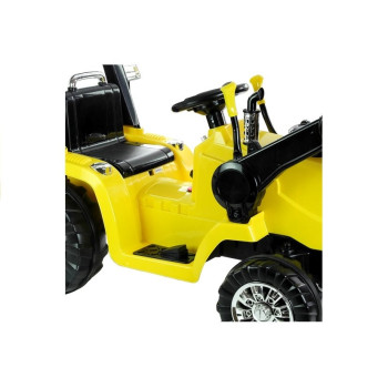 Traktor Koparka Na Akumulator ZP1005 Dla Dzieci Z Ruchomą Łyżką Żółta