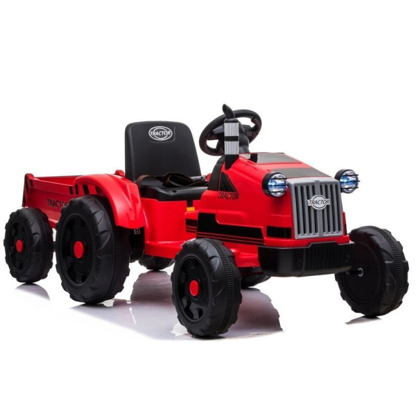 Traktor na Akumulator z Przyczepą CH9959 Światła LED Pilot Radio Czerwony