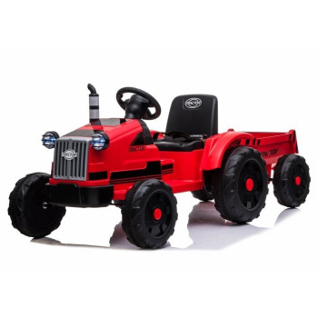 Traktor na Akumulator z Przyczepą CH9959 Światła LED Pilot Radio Czerwony