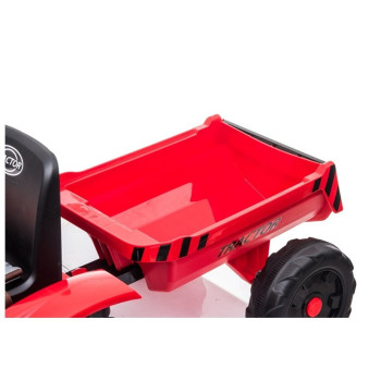 Traktor na Akumulator z Przyczepą CH9959 Światła LED Pilot Radio Czerwony