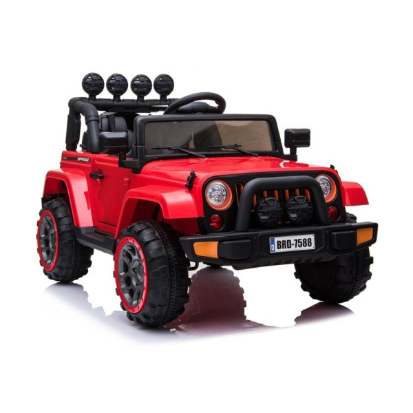 Auto Na Akumulator Jeep BRD-7588 Światła LED MP3 Pilot Czerwony 4x4