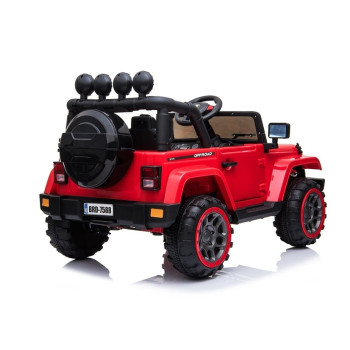Auto Na Akumulator Jeep BRD-7588 Światła LED MP3 Pilot Czerwony 4x4