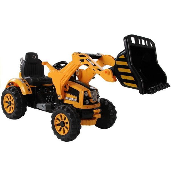 Traktor na akumulator z Łyżką Koparka Pomarańczowy
