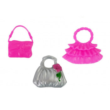 Lalka Niebieska Suknia Bal Torebka Szpilki Biżuteria