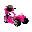 Motor na Akumulator Trójkołowy JT568 Policja Dla Dzieci LED Ciemnoróżowy