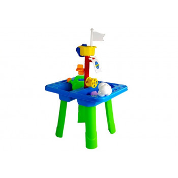 Stolik Piaskownica Foremki do Piasku Łopatki Konewka
