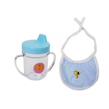 Lalka Bobas 45 cm Niebieskie Ubranie