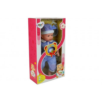 Lalka Bobas 45 cm Niebieskie Ubranie