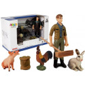Zestaw Figurek Farma Zwierzęta Domowe Rolnik
