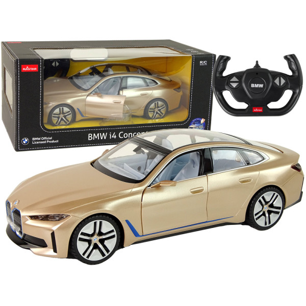Auto BMW I4 Samochód Zdalnie Sterowany RC Rastar Złoty 1:14