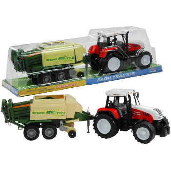 Duży Traktor z Przyczepą Maszyna Rolnicza 65 cm