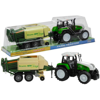 Duży Traktor z Przyczepą Maszyna Rolnicza 65 cm