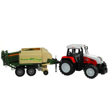 Duży Traktor z Przyczepą Maszyna Rolnicza 65 cm