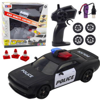 Auto Sportowe Do Driftu Wymienne Koła Zdalnie Sterowany RC 4WD Policja