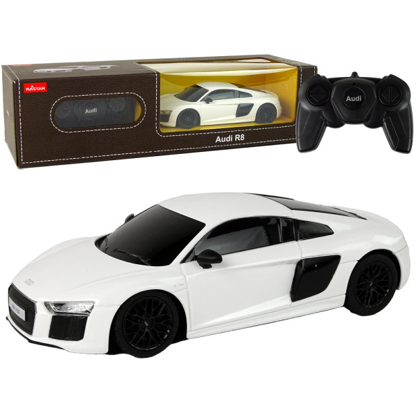 Auto Samochód Zdalnie Sterowany RC Audi R8 Rastar Pilot Białe 1:24
