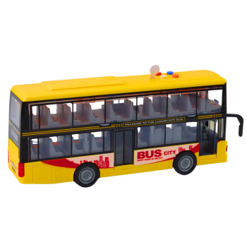 Autobus Piętrowy 1:16 Światła Dźwięki Napęd Frykcyjny Żółty