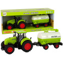 Traktor z Przyczepą Duże Koła Zielony Farma