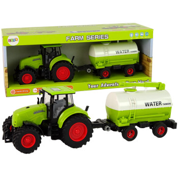Traktor z Przyczepą Duże Koła Zielony Farma