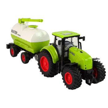 Traktor z Przyczepą Duże Koła Zielony Farma