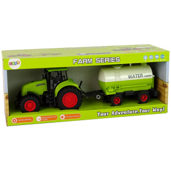 Traktor z Przyczepą Duże Koła Zielony Farma